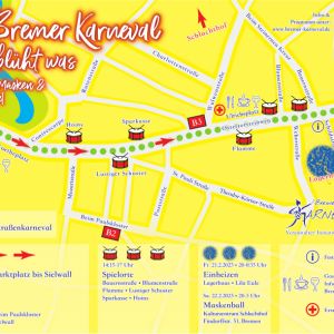 40. Bremer Karneval 2025 A5 Flyer Rückseite